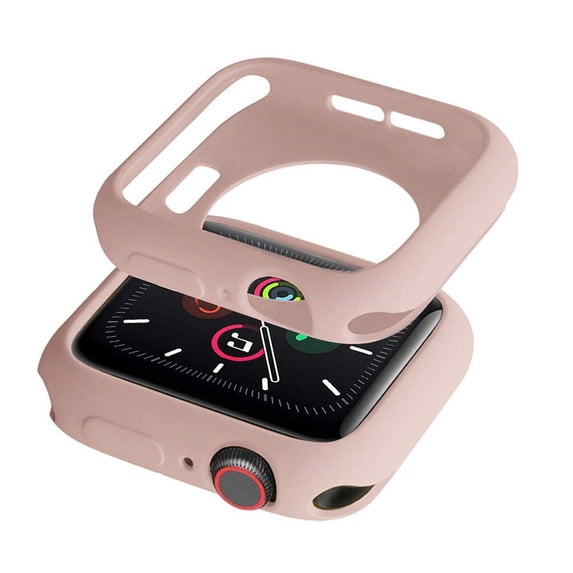 ALMNVO Soft Silicone Case for Apple Watch Case 7 45mm 6 SE 5 4 3 42mm 38mm Cover Accessories Protection Shell for iWatch Series 7 SE 6 5 40 44 41mm Bumper