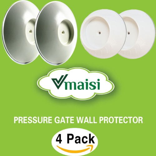 Wall Protection Guard Saver Protects Wall Surface 4 Pack Wall Cups for Baby Gates Safety Fit for Walk Through Security Pressure Mounted Gates Door Wooden Stairs
