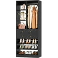thumbnail image 2 of Homieasy 28-Inch Closet Organizer Tower – Free Standing Wardrobe Storage Unit with Drawers and Shelves, Closets System for Small Spaces,Black, 2 of 10