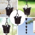 thumbnail image 4 of WEUVEB Gutter Rain Chain Rain Chain Fittings Black 1Pack Metal Drainage Solution, 4 of 8