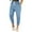 Sky Blue, variant on ZyeKqe Plus Size Capri Pants for Women Drawstring High Waisted Capris Straight Leg Summer Cropped Lounge Trousers