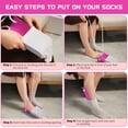 thumbnail image 6 of KEKOY Sock Aid Device for Seniors, Sock Aid with Foam Handles, Sock Helper Easy on Easy off, Sock Aid Pull on, Rose Red, 6 of 7