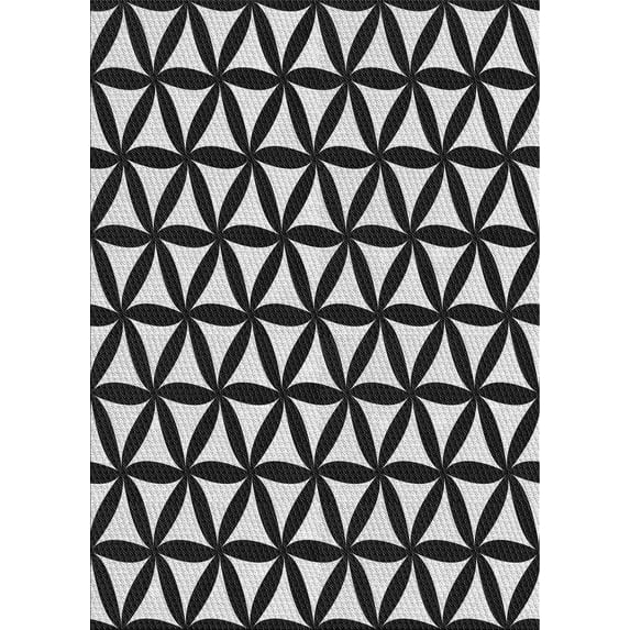 Ahgly Company Indoor Rectangle Patterned Silver Gray Novelty Area Rugs, 7' x 10'