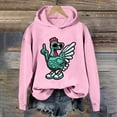 thumbnail image 2 of WEAIXIMIUNG Sweatshirts pour Femmes Sans Capuche avec Graphiques, Mode Hiver, Imprimé Poulet Vert, 2 of 3
