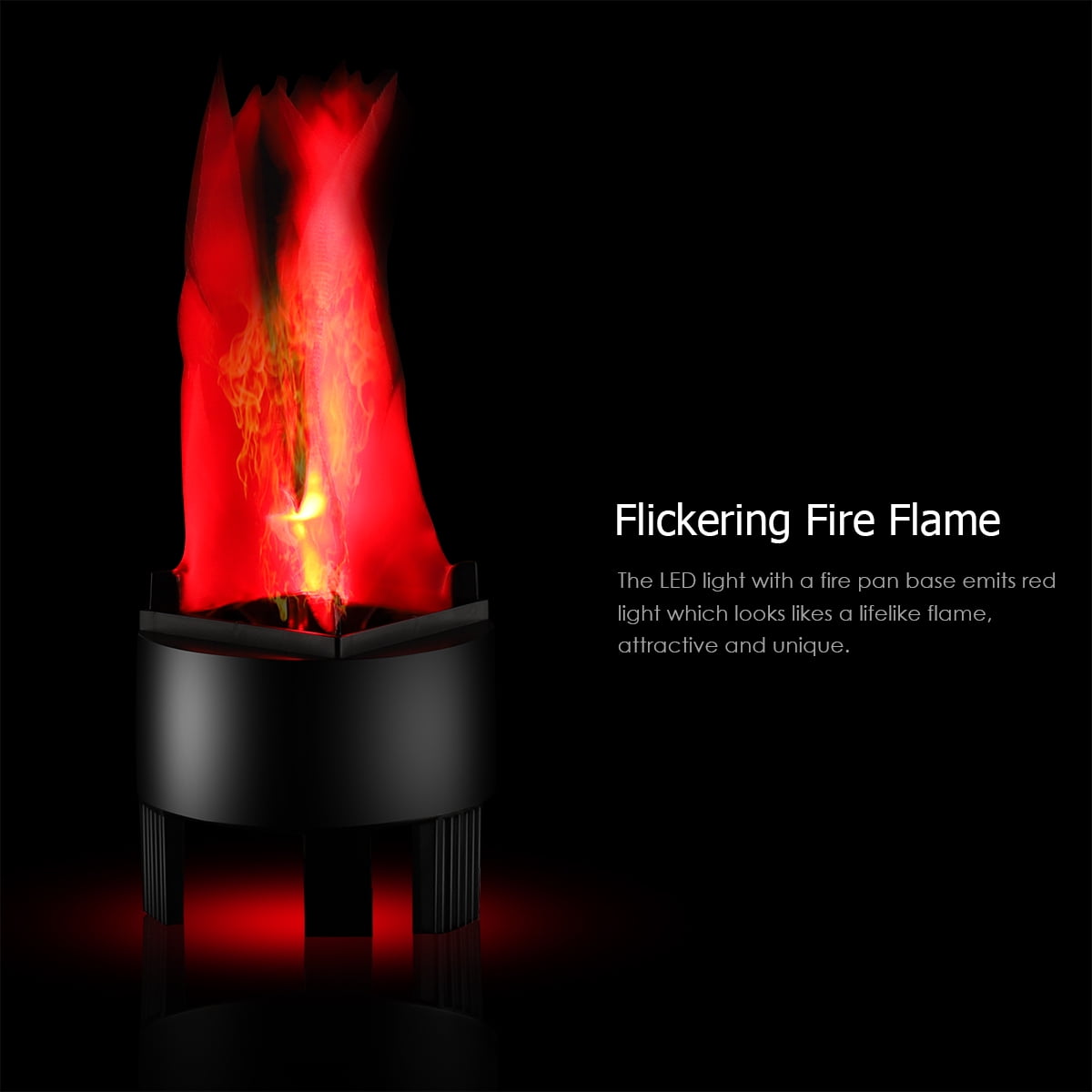 Details about   1-10Pcs LED Flame Fake Fire Effect Light Burning Flickering Lamp Party Bar Decor