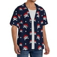 thumbnail image 2 of Fotbe pirates skull Print Short Sleeve Button Down Shirts for Men Casual Summer Beach Wrinkle Free Shirt-Small, 2 of 5