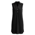 thumbnail image 7 of Bosfbaoi Women's Sleeveless Shirt Dress, Collared Button Front Solid Color Mini Dress, Lightweight Breathable Casual Sundress for Daily Wear, 7 of 7