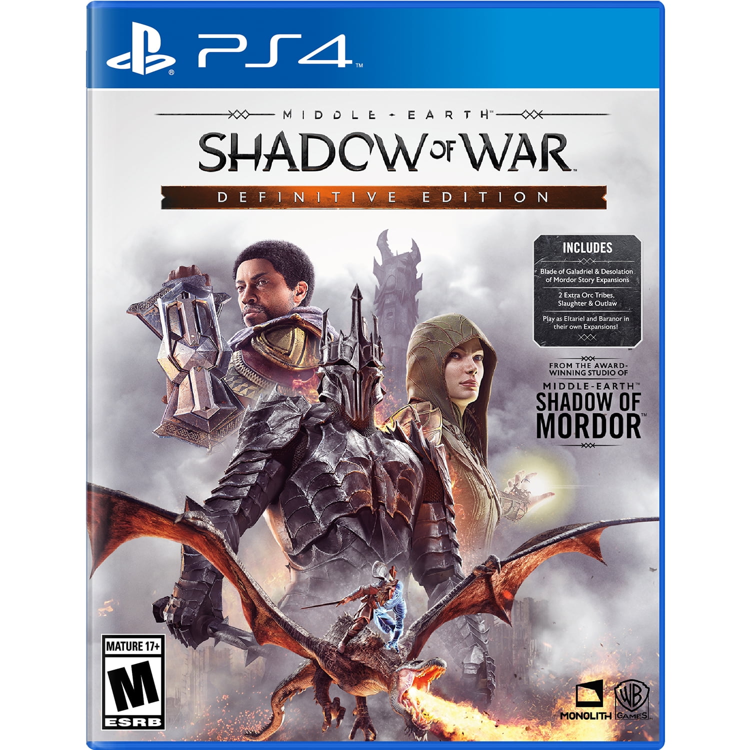 Middle Earth: Shadow Of War Definitive Edition, Warner Bros, PlayStation 4, 883929654291