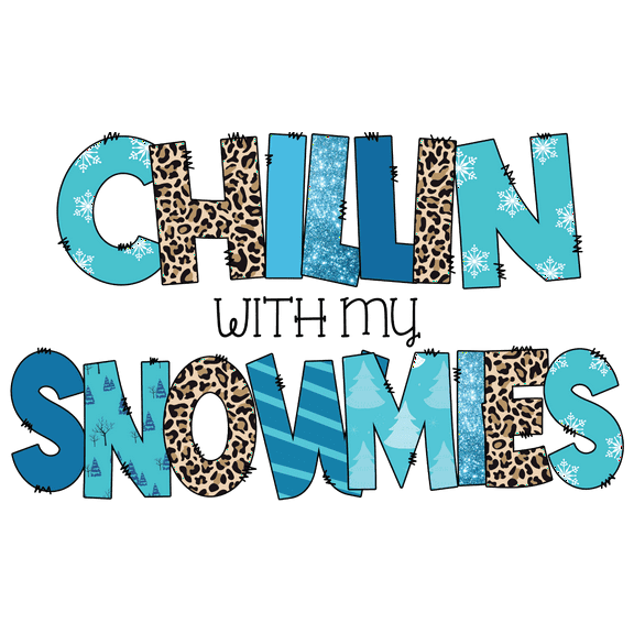Chillin With My Snowmies Christmas Great Gift Idea Single 5 Inch Magnet  Made in The USA  Car Auto Tool Box Refrigerator Magnet  MAG11764