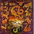 thumbnail image 2 of Bell, Bill 15x15 Gold Ornate Wood Framed with Double Matting Museum Art Print Titled - Chinese Zodiac, 2 of 4