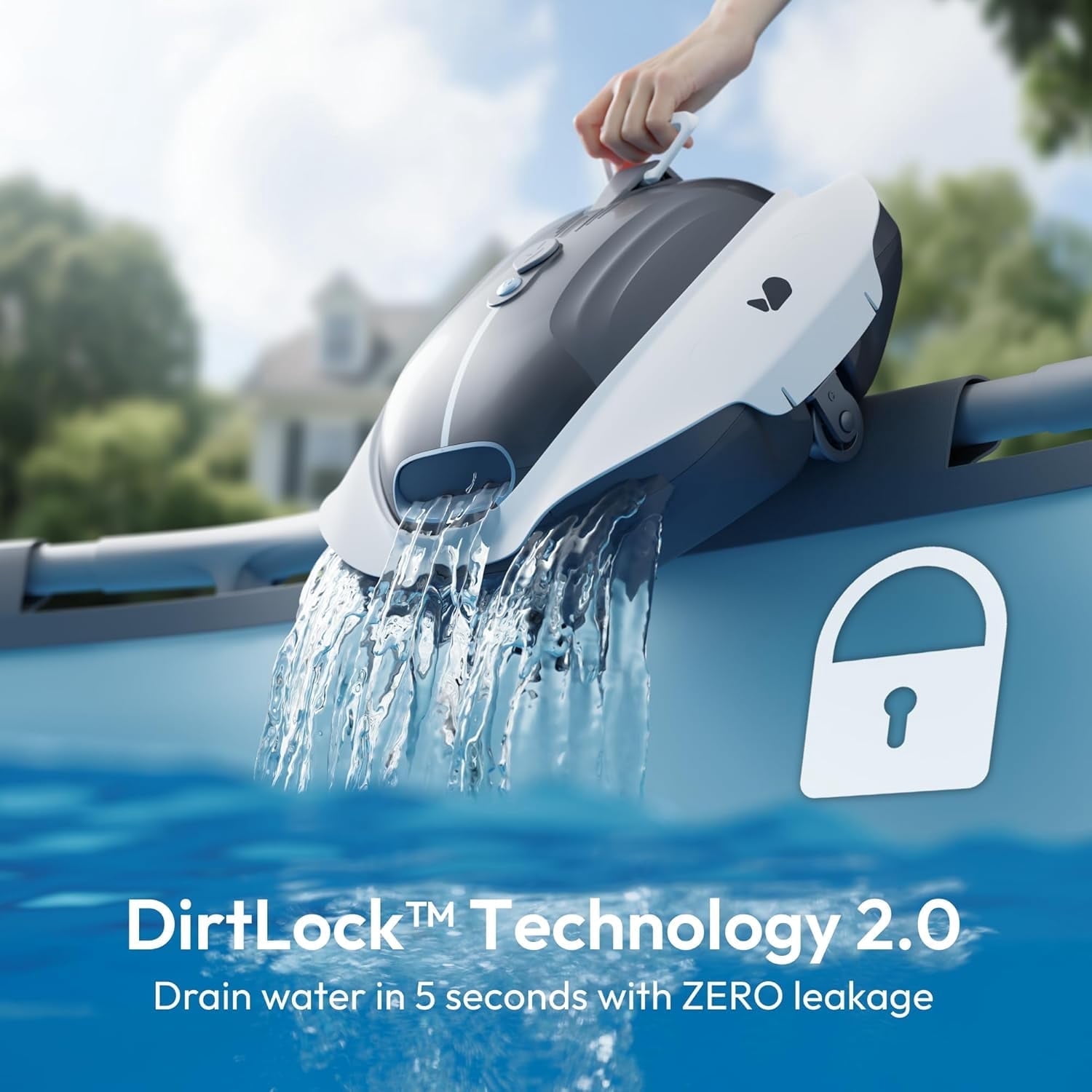 Bubot 300P Pool Vacuum, Cordless Robotic Pool Cleaner, Superior Suction, Smart Senor, DirtLock 2.0, for Above-Ground Flat Pools