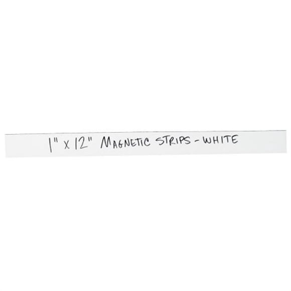 Box Partners LH175 Étiquettes d'Entrepôt Blanches 1 x 12 Po - Bandes Magnétiques - Lot de 25