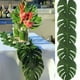 thumbnail image 4 of Kearding Plantas de palmeras verdes falsas artificiales Hojas Flores de hibisco Decoración, 4 of 4