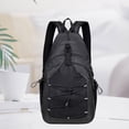 thumbnail image 1 of Mochila para hombre Yinane bolso de pecho cruzado informal para correr viajar Negro 26 cm x 16 cm x 44 cm, 1 of 8