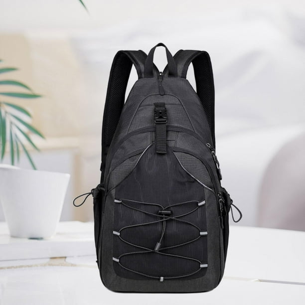 Mochila para hombre Salvador bolso de pecho deportivo negro