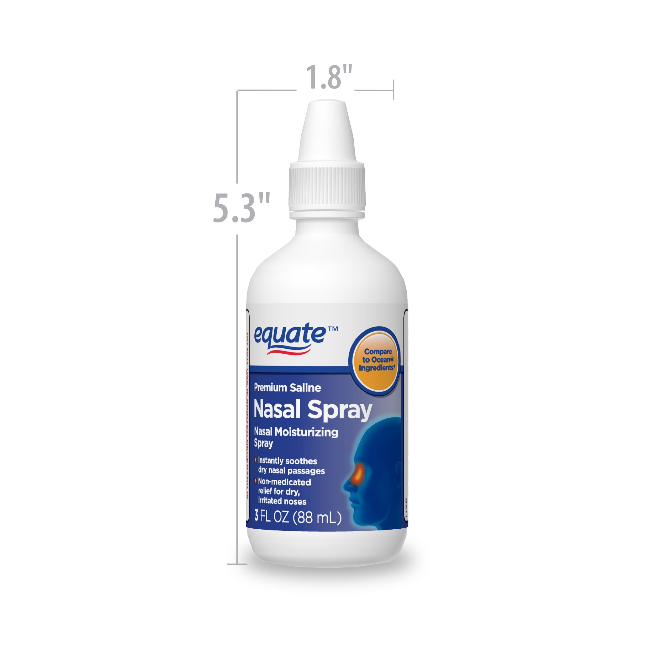 Equate Saline Nasal Spray, Sodium 