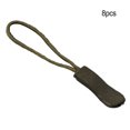 thumbnail image 3 of kurtrusly 8 Pieces Zipper Pull Puller Lightweight Rope Tag Fixer Multi-Purpose Replacement Buckle Bags Suitcase Accessories Textiles Dark Green, 3 of 5