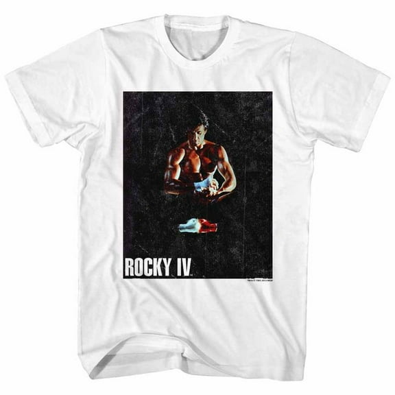 Rocky Binded White White Adult T-Shirt 5Xl