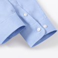 thumbnail image 5 of Wyobmus Long Sleeve Oxford Shirts for Men Loose Fit Oversized Button Down Shirts Office formal Shirt Business Casual Shirt M-5XL Blue, 5 of 7