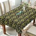 thumbnail image 4 of Coolnut Mardi Gras Gold Black Tablecloth Rectangle Colorful Table Cloth Large Square Table Cover for Dining Kitchen Party 60"x108" Decor Gift, 4 of 7