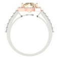 thumbnail image 4 of Clara Pucci 14K White/Rose Gold 1.86ct Morganite Solitaire with Accents, 4 of 8
