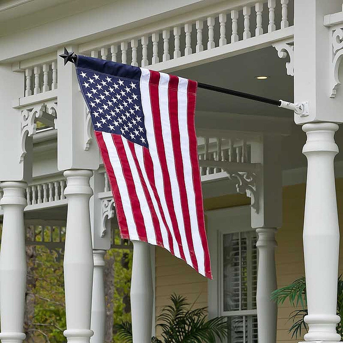 Evergreen Flag American House Flag