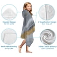 thumbnail image 7 of Gray Gold Marble Pattern Hooded Bath Towel，50"x30" for Ages 3 To 12 Kids, Quick Dry Lightweight Soft Microfiber Hood Beach Towel Cover Up for Kids, 7 of 7