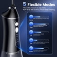 thumbnail image 3 of Flosser Reure, portátil, 320 ml, 5 modos, recargable, negro, 3 of 7