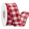 thumbnail image 5 of Joycrosso Wired-Edge Checkered Burlap Ribbon, 1.5 Inch x 10 Yard, Red/White, Buffalo Plaid Ribbon for Gift wrapping, Christmas Decorations, Wreaths, Big Bows, Rustic Farmhouse Holiday Decoration, 5 of 6