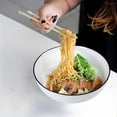 thumbnail image 5 of 60 oz Large Soup bowl,8'' Big Ramen bowls, Pho, Noodle, and Salad Bowl,Set of 3, White Ceramic Bowls, Versatile & Microwave Safe, 5 of 5