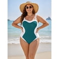 thumbnail image 6 of MOYIKO Women Slimming Tummy Control One Piece Swimsuit Retro Square Neck Bathing Suit, 6 of 7