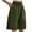 Army Green, variant on Hontri Shorts for Women Womens Casual Solid Side Pockets Pants Shorts Elastic Waist Pockets Daily Shorts Shorts for Women