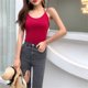 thumbnail image 4 of Guardurnaity Top sin costuras para mujer de verano, bonito tejido elástico y suave, Top corto de verano para mujer, Top corto para mujer Ropa interior negro, 4 of 6