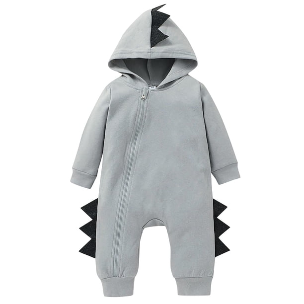 Ropa de gateo para bebés de Halloween, mono con capucha y cremallera de manga larga para primavera y otoño