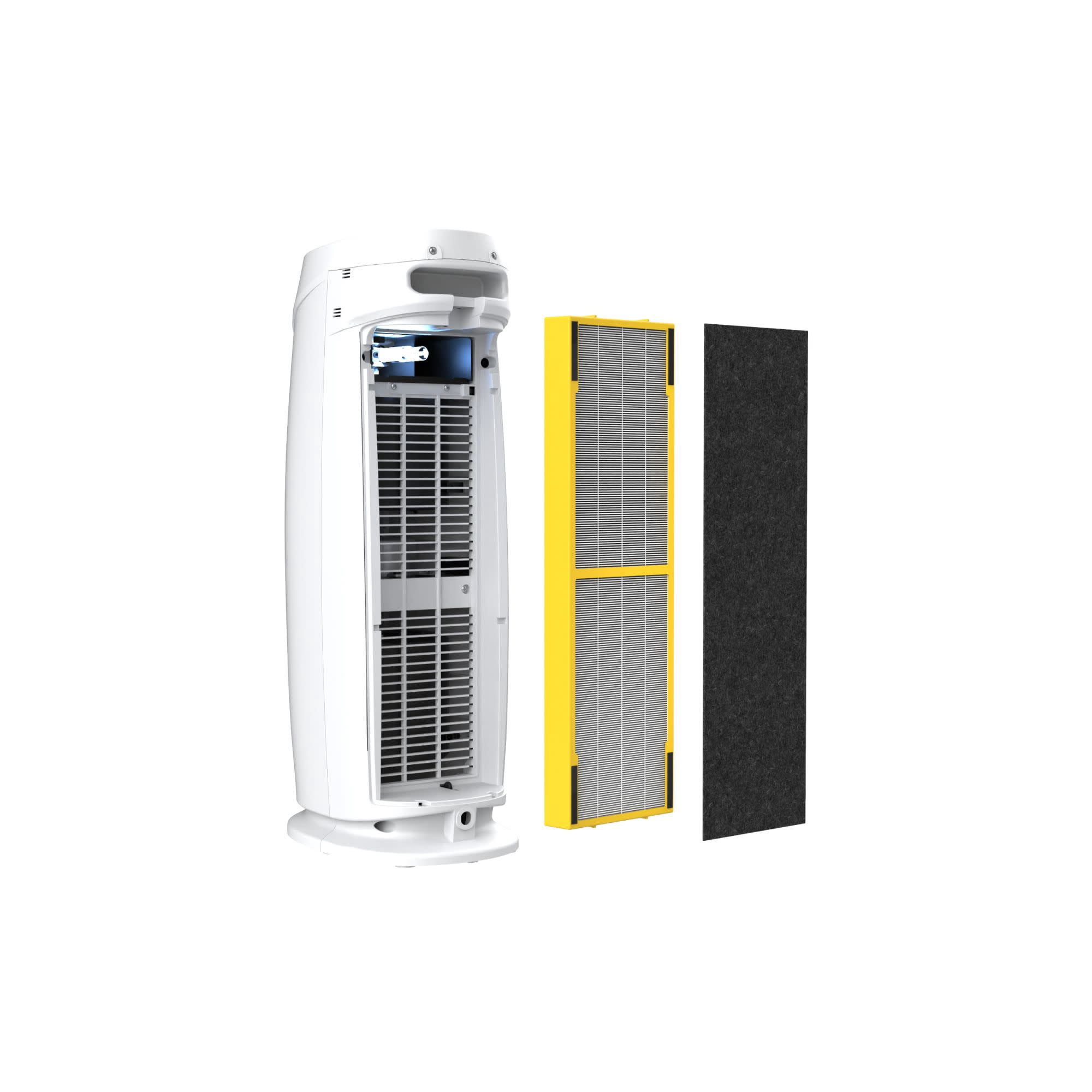 GermGuardian 743 Sq. ft, Air Purifier with HEPA Filter, UV-C and Air Quality Sensor, White, AC4880W