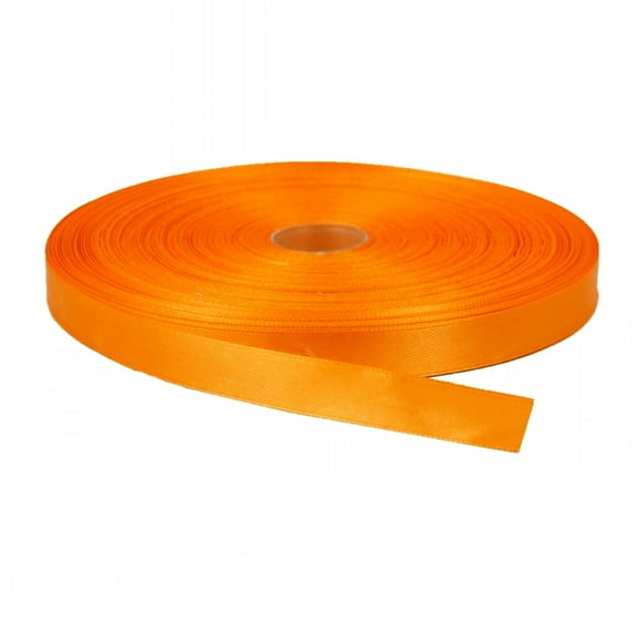 Orange Solid Color 3/8-Inch Straight Edge Ribbon, 100-Yards
