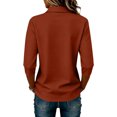 thumbnail image 4 of Ladies Casual Button Placket Collared Polo Shirts Three Quarter Sleeve Loose Summer Multi Color Tops S, 4 of 4
