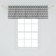 thumbnail image 2 of Ambesonne Floral Window Valance, Abstract Ornamental Vintage Design with Little Quatrefoil Petal Motifs, Curtain Valance for Kitchen Bedroom Decor with Rod Pocket, 54" X 18", Charcoal Grey and White, 2 of 3