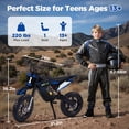 thumbnail image 3 of Wisairt 36V Electric Dirt Bike, 900W Electric Motorcycle for Teens, 22 MPH Speed & 16 Miles Range, 10.4Ah Battery Powered Ride on Dirt Bicycle with 16" Tire and Dual Disc Brakes, Ages 13+, Blue, 3 of 10