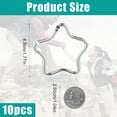 thumbnail image 2 of 10Pcs Silver Star Carabiner Metal Carabiner Clip Small Star Shaped Locking Carabiner Safety Buckle Star Keyring Hook Climbing Accessories For Traveling Camping Fishing Hiking Backpack, 2 of 8