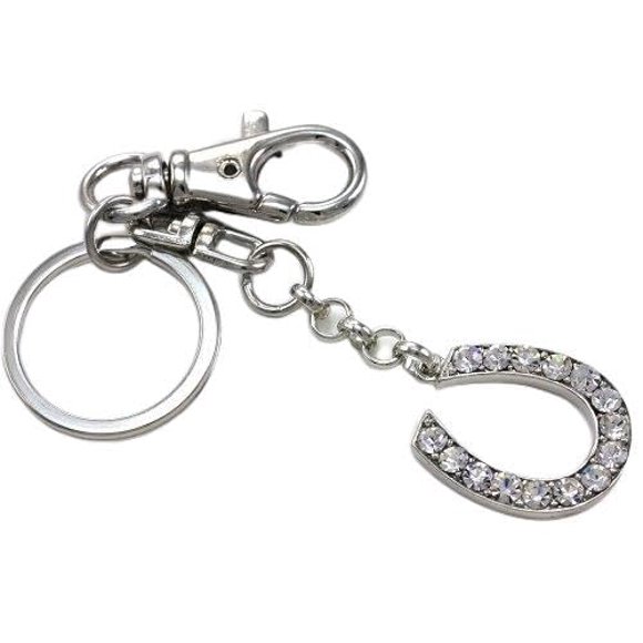 Soulbreezecollection Cadeau de Fête des Mères & Cadeau de Saint-Valentin Porte-Clés Porte-Clés Charme Cowboy Cowgirl Fer à Cheval Strass Clairs