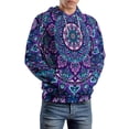 thumbnail image 4 of Mandala Purple Oversized Hoodies for Women Pullover Womens Clothes with Pocket Mens Ultimate Pullover Hoodie Sweatshirt S-6XL, 4 of 8