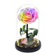 thumbnail image 2 of Rosa iluminada BLESIY Flor preservada en cúpula de cristal luz de mesa, 2 of 8