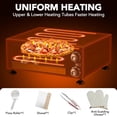thumbnail image 5 of Aoile Indoor Pizza Oven Countertop, 1100W Electric Pizza Oven with Timer for Home and Commercial, Black, 5 of 8