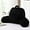 Black, variant on Faux Fur Reading Pillow Bed Wedge Large Adult Children Backrest with Arms Back Support for Sitting Up in Bed/Couch for Bedrest,YellowPink