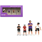 Kaido and Sons V2 4 Piece Diecast Figure Set Kaido House Special for 1/64 Scale Models by Mini GT