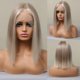 thumbnail image 1 of Pelucas cortas con frente de encaje rizado para mujeres negras, parte media, raíces oscuras, peluca sintética de encaje, rayita Natural, cabello diario, 1 of 4