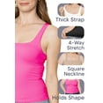 thumbnail image 4 of Stretch Is Comfort Women's Double Layer Tank Top Black 3X, 4 of 7