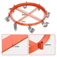 thumbnail image 5 of 55 Gallon Drum Dolly, Heavy Duty Barrel Dolly with 4 Caster Wheels, 1000 LBS Capacity Trash Can Dolly Non-Tipping Hand, Orange Steel Frame Dolly, 5 of 7