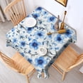 thumbnail image 2 of Pioneer Flower Floral Print Pattern Square Tablecloth,Waterproof Square Table Cover,Wipeable Spillproof Washable Table Cover for Home Kitchen Party Decor 52"x52"(132x132cm), 2 of 6